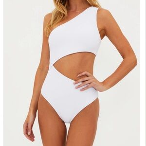 Beach Riot White Cutout One Piece Bathing Suit